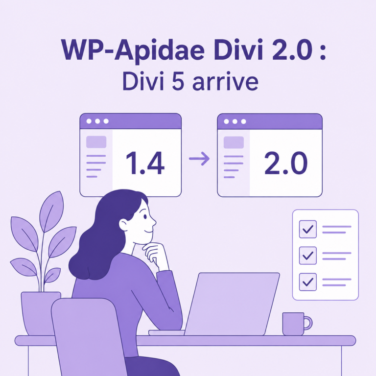 Migration de WP-Apidae Divi de la version 1.4 vers la 2.0, qui prend en charge Divi 5